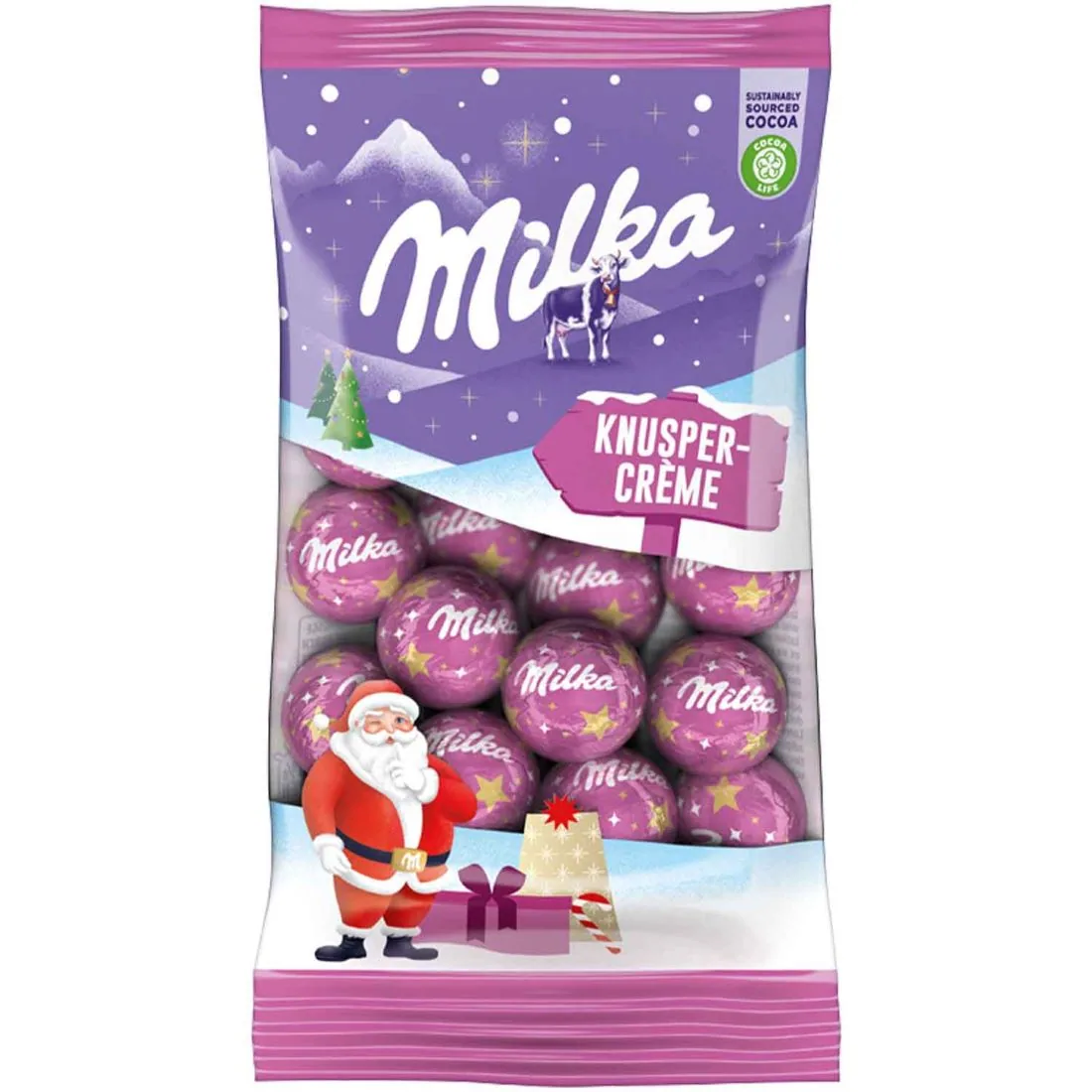 Milka Weihnachts Kugeln Knusper Creme 100g